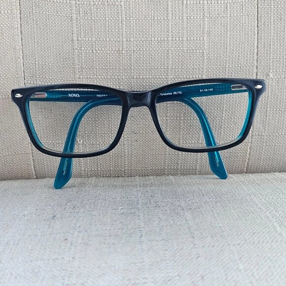 XOXO Women Eyeglasses Glasses Frame Black Turquoise INSIDER Eye Wear 51[]16 140 - Picture 3 of 11